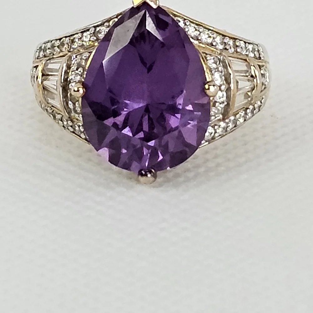 Authentic Victoria Weick Amethyst Ring 18k Vermeil Size 8! - Picture 5 of 9